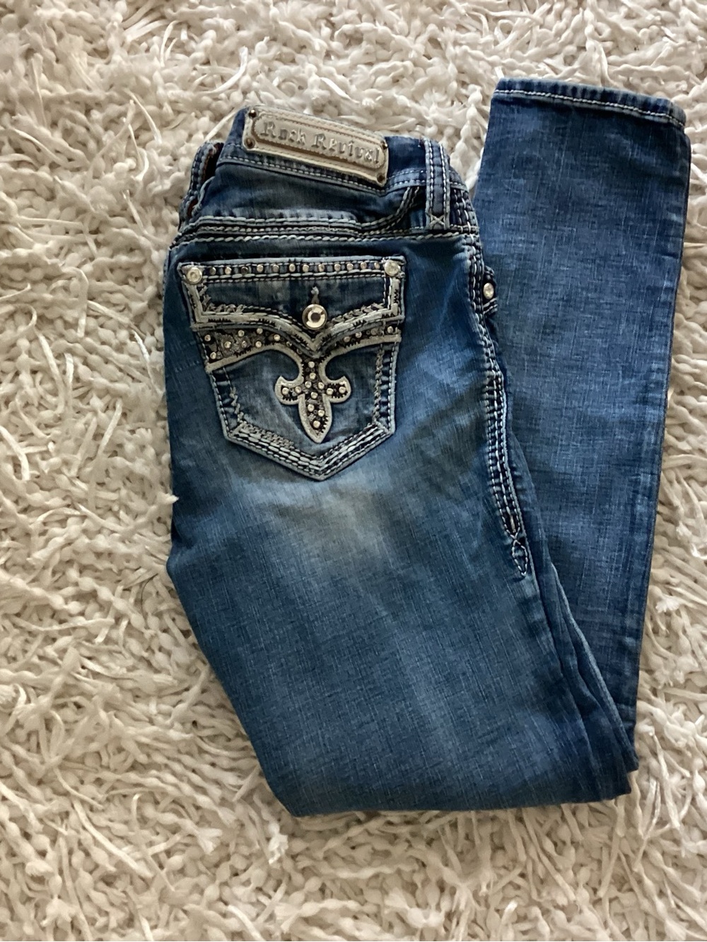 Rock Revival Women's Rima Easy Skinny Embellished  Jeans - Size 29
